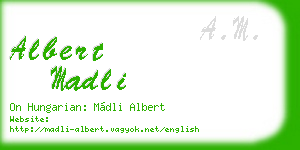 albert madli business card